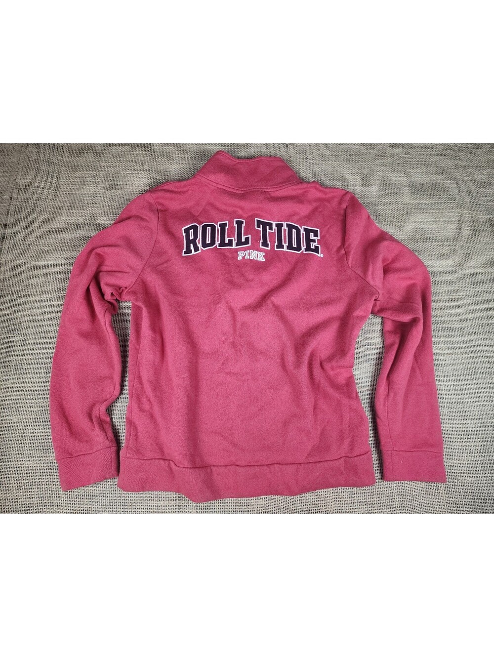 PINK Victoria's Secret Alabama Roll Tide Quarter-Zip Sweatshirt Medium